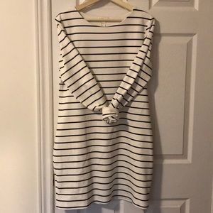 Long sleeve body con striped dress